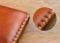 革ひもによるかがり作業